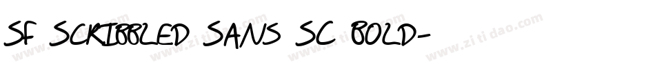 SF Scribbled Sans SC Bold字体转换